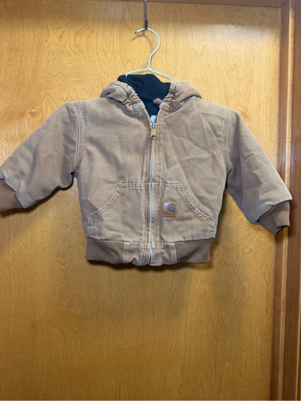 Carhartt Toddler 2T Active hooded full zip brown Jacket
